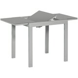 Gardenson Raztegljiva Vrtna Miza Ambia, Steklo, Aluminij, 80-120x70 | Shoptok.si