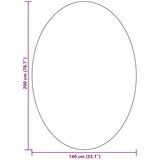 Tepisi Crna Poliester 140 x 200 cm Neklizeći Tepih Kružni | shoptok.hr