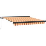 vidaXL Ročna Retraktibilna Tenda - Rumena in Oranžna 350x250 cm | Shoptok.si