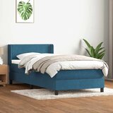 Box spring postelja z vzmetnico temno modra 80x220 cm žamet, (21793061) | Shoptok.si