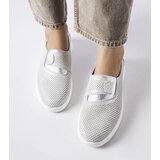 Gemre Silver perforated leather sneakers Ethels | Shoptok.si