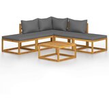  6-dijelna vrtna garnitura od bagremovog drva s jastucima | shoptok.hr
