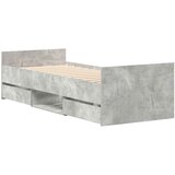  Okvir kreveta s uzglavljem i podnožjem boja betona 100 x 200 cm | shoptok.hr