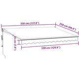 Tenda na automatsko uvlačenje bordo 350x250 cm | shoptok.hr