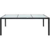 Maison Chic zunanja jedilna miza - kuhinjska miza - jedilni stol črna 200x150x74 cm poli ratan, (21715408) Cene