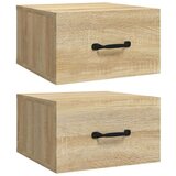  Zidni noćni ormarići 2 kom boja hrasta sonome 35 x 35 x 20 cm | shoptok.hr