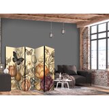  Paravan - Tulips in Cream - Illustration of Flowers and Butterflies on a Light Background | shoptok.hr