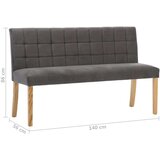  Klupa od tkanine 140 cm siva | shoptok.hr
