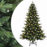  Umetno Zložljivo Božično Drevo 150 cm 150 LED Toplo bela | Shoptok.si