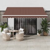 vidaXL Avtomatsko zložljiva tenda rjava 400x300 cm Cene