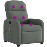 vidaXL Masažni naslanjač temno sivo blago | Shoptok.si