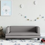 vidaXL Otroški kavč siv 80x45x30 cm umetno usnje Cene