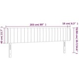  Posteljno vzglavje temno rjavo 203x16x78/88 cm blago, (20736063) | Shoptok.si