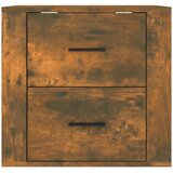 vidaXL Stenska nočna omarica dimljen hrast 50x36x47 cm | Shoptok.si