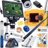 Nanopro 8v1 Lutovalni Set – Digitalni Mikroskop 7" LCD 1200x, T12 Spajkalna Postaja, Topilo, Kalafonija, Držalo PCB, (5000212296)