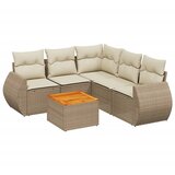  6-dijelni set vrtnih sofa s jastucima bež od poliratana | shoptok.hr