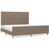  Okvir za krevet s uzglavljem smeđesivi 160 x 200 cm od tkanine | shoptok.hr