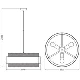 Osram Luster na sajli DECOR HORNET 3xE27/10W/230V prečnik 50 cm crna/zlatna | Eponuda.com