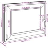  Prozor za podrum RISOR Bijeli 80 x 60 cm PVC i staklo - Bijeli 80 x 60 cm (trostruki sloj) Nagibanje i okretanje lijevo | shoptok.hr