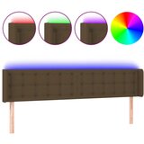 Maison Chic led posteljno vzglavje - vzglavna omarica - nočna omarica temno rjavo 203x16x78/88 cm blago, (21708338) Cene
