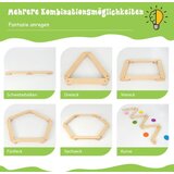  12-delna balansirna gred s 6 balansirnimi kamni, poljubno kombinirana, iz lesa za otroke | Shoptok.si