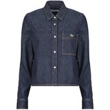 Lacoste Chemise courte en denim regular fit Plava Cijene