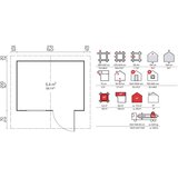 Male kuće Drvena vrtna kućica TRONDHEIM 290 × 220 cm – bez završnog krovnog pokrova | shoptok.hr