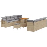  Set vrtnih kauča s jastučićima Bež Poly ratan Akacija Set za vrtno blagovanje s jastučićima Bež Poly ratan Akacija | shoptok.hr