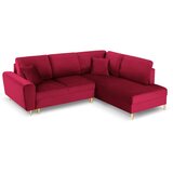 Cosmopolitan Design Crvena baršunasti sklopiva/s prostorom za odlaganje kutna garnitura (s desnim kutom/u obliku slova L) Kyoto – | shoptok.hr