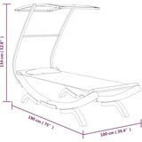 Vanjski Zunanja postelja s streho 100x190x134 cm trden les krem, (20764811) | Shoptok.si