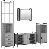  Set ormarića za kupaonicu 4 kom. Siva Sonoma 40 x 36 x 200,5 cm | shoptok.hr