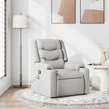  Masažni naslonjač Oblačno siva tkanina | shoptok.hr
