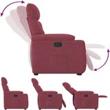  Električni naslonjač na podizanje od tkanine boja vina | shoptok.hr