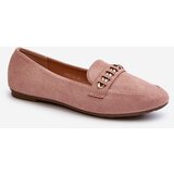 Boto Shiny Women's Moccasins with Chain Pink Aredilla | Shoptok.si