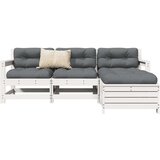 vidaXL 4-dijelni set vrtnih sofa od masivne borovine bijeli | shoptok.hr
