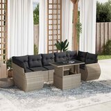  8-dijelni set vrtnih sofa od poliratana s jastucima svjetlosivi | shoptok.hr