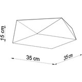 Nice Lamps Bijela stropna svjetiljka 35x35 cm Koma – | shoptok.hr