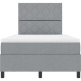 vidaXL Krevet s podnožjem s madracem i LED svjetlom svijetlo sivo 120x190 cm | shoptok.hr