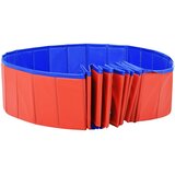vidaXL zložljiv bazen za pse rdeč 300x40 cm PVC | Shoptok.si