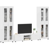  Set TV komoda s ladicama Visoki sjaj bijela Konstruirano drvo | shoptok.hr