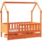 vidaXL Otroški posteljni okvir s predali 80x160 cm trdna borovina, (21322346) | Shoptok.si