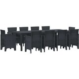  Vrtni set za objed 11 pcs Antracit Polt ratan | shoptok.hr