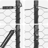 vidaXL heksagonalna ograja siva 1.4x10 m iz jekla | Shoptok.si