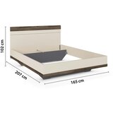 Premium Living Postelja Sajo, Barva Hrasta, Barva Šampanjca, 160x200 | Shoptok.si