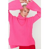 Trendyol Fuchsia Oversize Knitwear Sweater | Shoptok.si