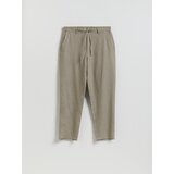 Reserved Lanene chino hlače straight - bež | shoptok.hr