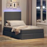  LED krevet za pohranu s madracem Tamnosiva 120 x 200 cm Tkanina | shoptok.hr