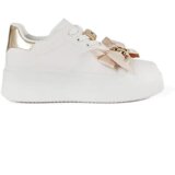 Shelvt White and gold sneakers with gold accessories | Shoptok.si