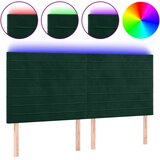  LED uzglavlje tamnozeleno 160x5x118/128 cm baršunasto | Eponuda.com