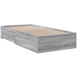  Okvir kreveta s ladicama siva boja hrasta 75 x 190 cm drveni | shoptok.hr